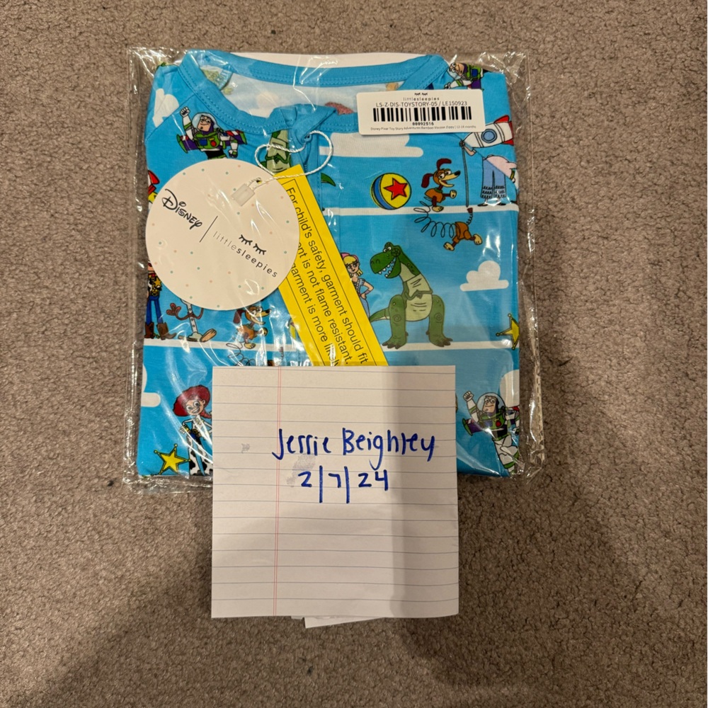 Little Sleepies Toy Story Zippy 12-18 months